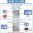 thumbnail image 5 of 8K USB C Switch Bi-Directional, USB C KVM Switcher 8K@60Hz/4K@144Hz Video, 100W Power Delivery, 10Gbps Data Transfer – Includes Power Cable, 5 of 13