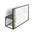 thumbnail image 5 of Umbra Cubiko Rectangular Wall Mirror and 5 Hook Storage Unit With Open-Side Access 12x8x4" Black, 5 of 10