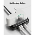 thumbnail image 4 of Power Strip with USB, SUPERDANNY Mini Surge Protector with 2 Wide-Spaced Outlets, 3 USB-A 1 USB-C, 5 Ft Extension Cord, Flat Plug, Compact Size Desktop Charging Station Travel, Home, Office, Black, 4 of 7