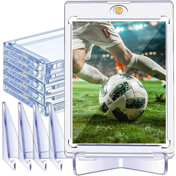1Pcs Card Holders, One Touch Card Holder Fit for Sports Cards, Game Cards, Toploaders Semi Rigid Protectors Sleeves Christmas Halloween Birthday Gift for Men Women(4.33 x 2.87'')
