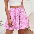 thumbnail image 4 of Floral Skirts for Women Short Boho High Waisted Flowy Mini Skirts Casual Summer Ruffle Skirt, 2XL, 4 of 7