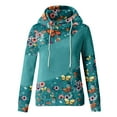 thumbnail image 2 of Sweat à Capuche d'Hiver pour Femmes Mode Pull de Noël Hoilidy Extérieur Chaud Col Rond Cardigan Imprimé Xmas Pull Mi-Long Blouse Ample, 2 of 5
