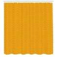 thumbnail image 3 of Retro Shower Curtain, Pop Art Pattern Style Polka Dotted Background Symbolic Print for 1960s Art, Fabric Bathroom Set with Hooks, 69W X 84L Inches Extra Long, Vermilion and Yellow, by Ambesonne, 3 of 3