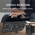 thumbnail image 3 of Covrware Running Wristband Belt-Clip Case for Samsung Galaxy A03S, Detachable Sports Strap, Light Weight Armor Cover with Tempered Glass Screen Protector, Built-in Kickstand, Black, 3 of 9