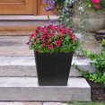 thumbnail image 3 of Tierra Verde 12" x 13" Sonata Square Planter In Slate, Made from recycled materials, 3 of 5