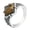 Silver Brown, variant on PAURO Men's Stainless Steel Vintage Gothic Punk Synthetic Turquoise Stone Rings Thumb Pinky Ring Silver Red Size 9