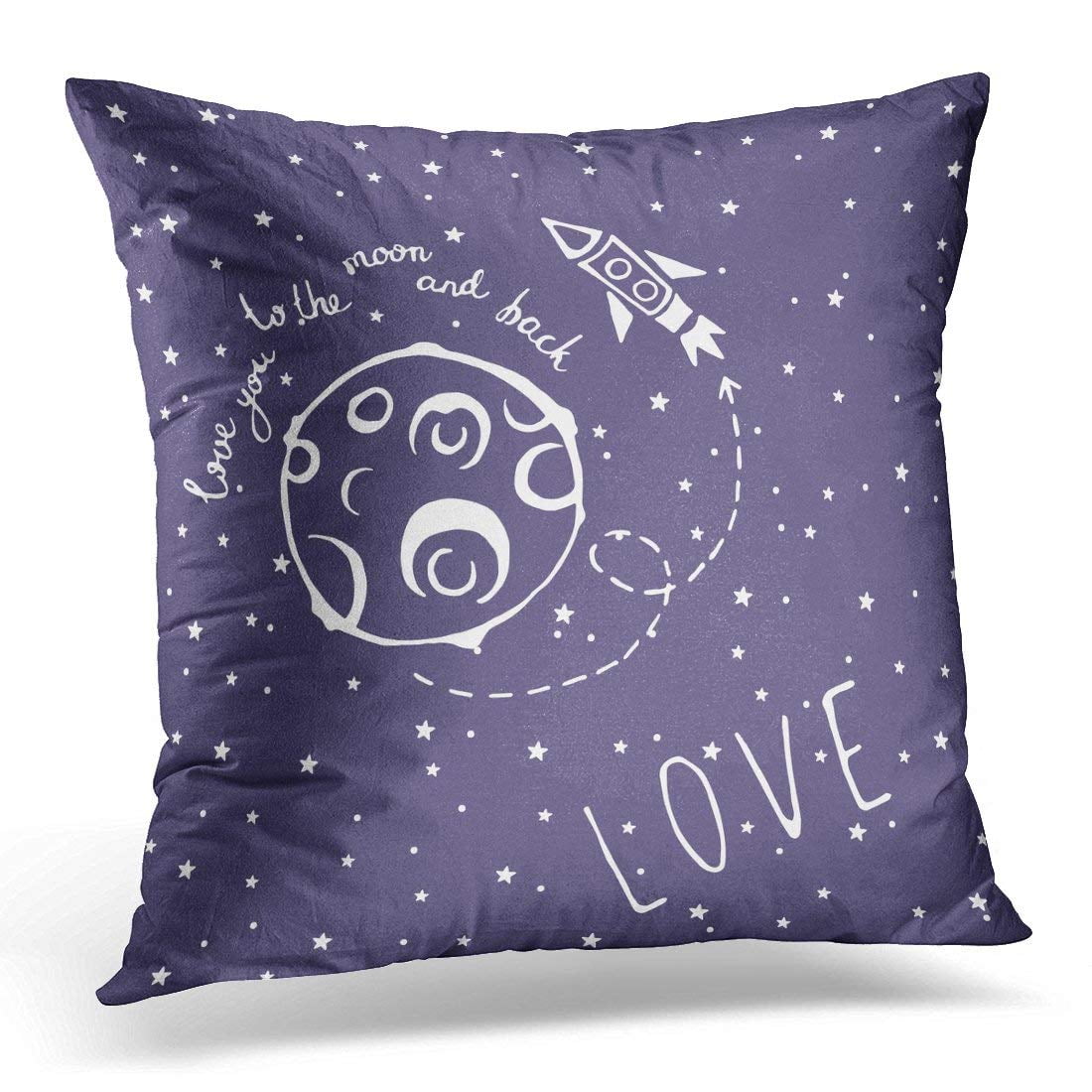 CMFUN Calligraphy Love You to The Moon and Back with Rocket Space Arrow