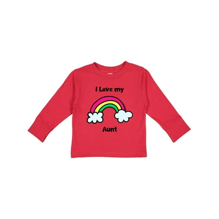 

Inktastic I Love my Aunt Gift Toddler Boy or Toddler Girl Long Sleeve T-Shirt