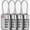 Silver, variant on Maspost TSA Approved Luggage Lock, 4-Digit Resettable Combination Cable Lock, Zinc Alloy, Black, 4 pack