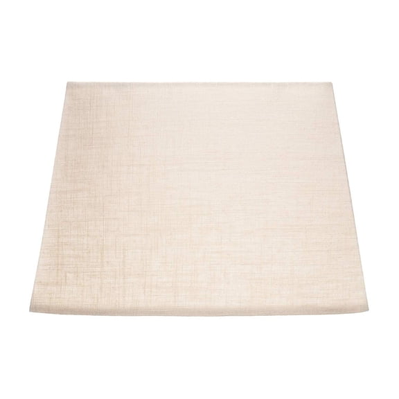 Upgradelights Off White Linen 11 Inch Rectangle Oval Washer Lampshade with Matching Harp and Finial