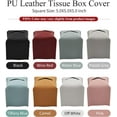 thumbnail image 6 of Tissue Box Cover, Square Decorative PU Leather Tissue Box Holder Modern Tissue Case Facial Paper Organizer Dispenser for Bathroom, Vanity Countertop, Night Stands, Desk 5X5X5'', 6 of 6
