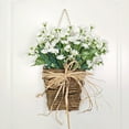 thumbnail image 1 of Corona de cesta de flores de primavera artificiales | Decoración de canasta de puerta de anillo floral falso | Vegetación de plástico | Colgado de bienvenida interior y exterior | Acento en la pared, 1 of 7