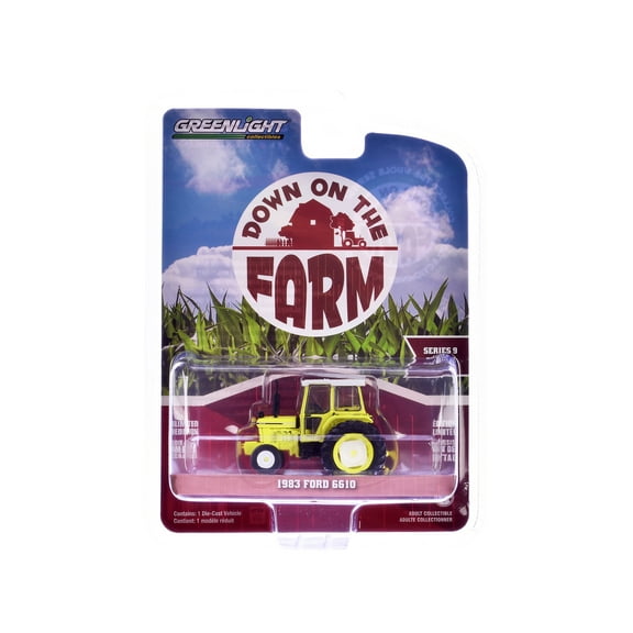 1983 Ford 6610 Tractor High-Vis Yellow "Down on the Farm" Series 9 1/64 Diecast Model by Greenlight