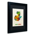 thumbnail image 3 of Trademark Fine Art "Guatemala Watercolor Map" Canvas Art by Michael Tompsett Black Matte, Black Frame, 3 of 5