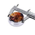 thumbnail image 3 of Golden Retriever Dog Stained Glass Mini Round Pill Box Portable Small Pill Case Organizer with 3 Compartments for Pocket Purse, 3 of 5