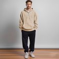 thumbnail image 6 of Mens Waffle Sweatshirts Quarter Zip Long Sleeve Hoodie Oversized Casual Loose Fit Hooded Sweatshirt Spring 2026 Outfit, 6 of 7