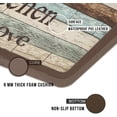 thumbnail image 4 of Farmhouse Kitchen Mats Sets 2 Piece Cushioned Comfort Mat for Home & Office Ergonomically Engineered Memory Foam Kitchen Rug Waterproof Non-Skid, 30" by 17" + 47" by 17",Happiness, 4 of 6
