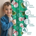 thumbnail image 3 of Blackout Kids Curtains,Green Christmas Snowman Pattern Childrens Insulated Curtains Set Of 2,Bedroom Essentials,Toddler Room Decor 42"x54", 3 of 5