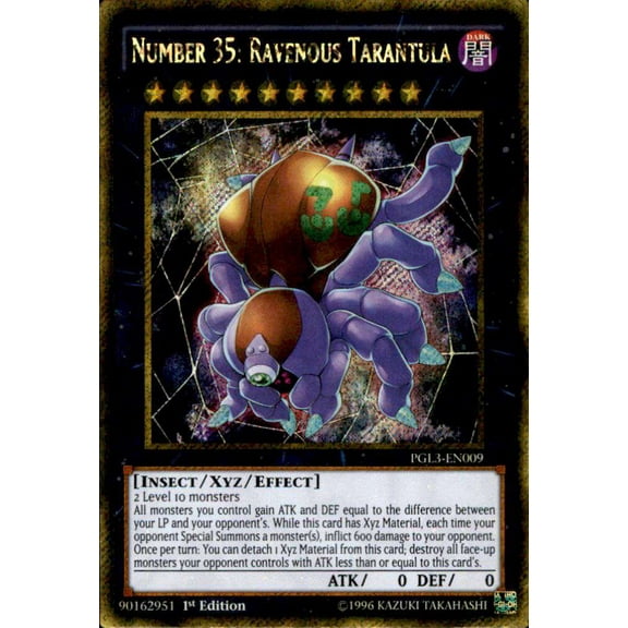 YuGiOh Premium Gold: Infinite Gold Gold Secret Rare Number 35: Ravenous Tarantula PGL3-EN009