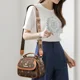 thumbnail image 5 of Bolso bandolera pequeño para mujer con estampado TMK, bolso de mano con dos compartimentos, logotipo de canguro, bolso de hombro de diseñador marrón y tostado, 5 of 5