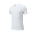 thumbnail image 3 of IYTR Mens Workout Shirts Short Sleeve T Shirts Comfy Outdoor Gym Shirts Casual Pullover Crewneck Tee Shirts Summer Fashion Solid Color White M, 3 of 6