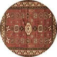 thumbnail image 1 of Ahgly Company Indoor Round Persian Brown Traditional Area Rugs, 3' Round, 1 of 4
