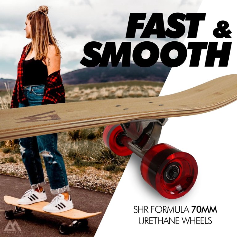 Magneto 44 inch Kicktail Cruiser Longboard Skateboard