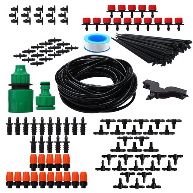Irrigation System Distribution Tubing Watering Drip Kit for Garden Greenhouse HU3642