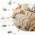 thumbnail image 5 of CJC Couch Cover Sofa Covers, Soft Couch Covers for Sectional Sofa - Anti-slip Love Seat Couch Covers for 2 Cushion Couch, Washable Slipcover for Dog Sofa Protector (Brown #A, 71'' x 118''), 5 of 7