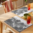 thumbnail image 4 of Abstract Pine Trees Placemats Set of 12 Gray Forest Fogged Mist Contemporary Zen Place Mats Indoor Wipeable Table Mats Washable Cloth Dining Table Placemats for Kitchen Holiday Party Decor 13x19 Inch, 4 of 9