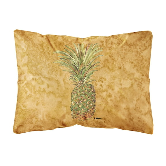 Carolines Treasures 8654PW1216 Pineapple Canvas Fabric Decorative Pillow, 12H x16W, multicolor