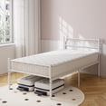 thumbnail image 5 of Cadre de Lit en Métal en Forme de Cœur - Lit Plateforme Format Simple pour Filles et Garçons - Structure en Métal Robuste - Rangement sous le Lit - Aucun Sommier Requis - Assemblage Facile - Rose, 5 of 5