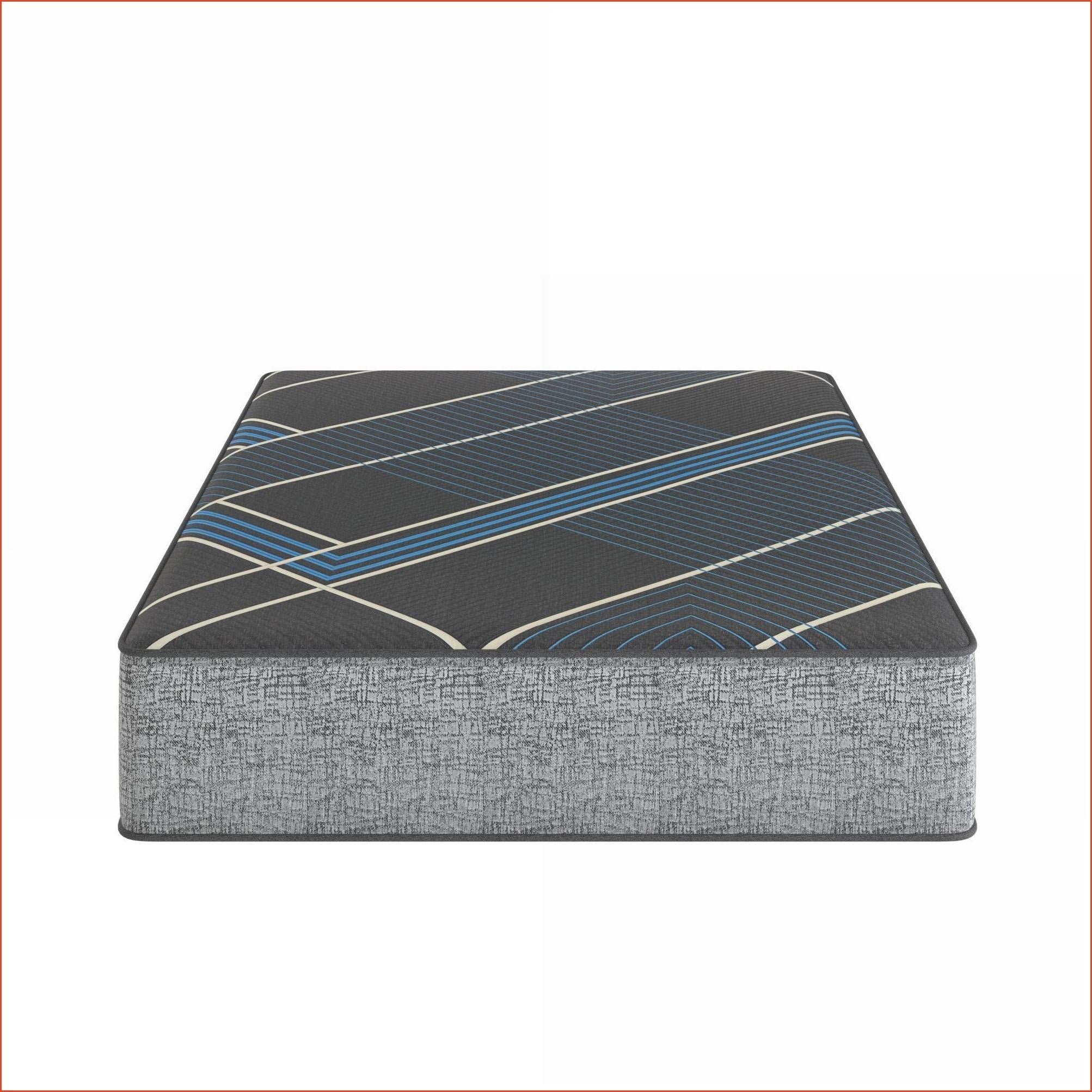 Mattresses by Restonic TempaGel 13” Smooth Top Plush Mattress, California King | Foam | Grey+Blue