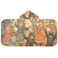 thumbnail image 5 of Yayeee Kids Hooded Towels Toddler Soft Absorbent Beach Bathing Wrap 50" x 23.5", Cats in Party, 5 of 5