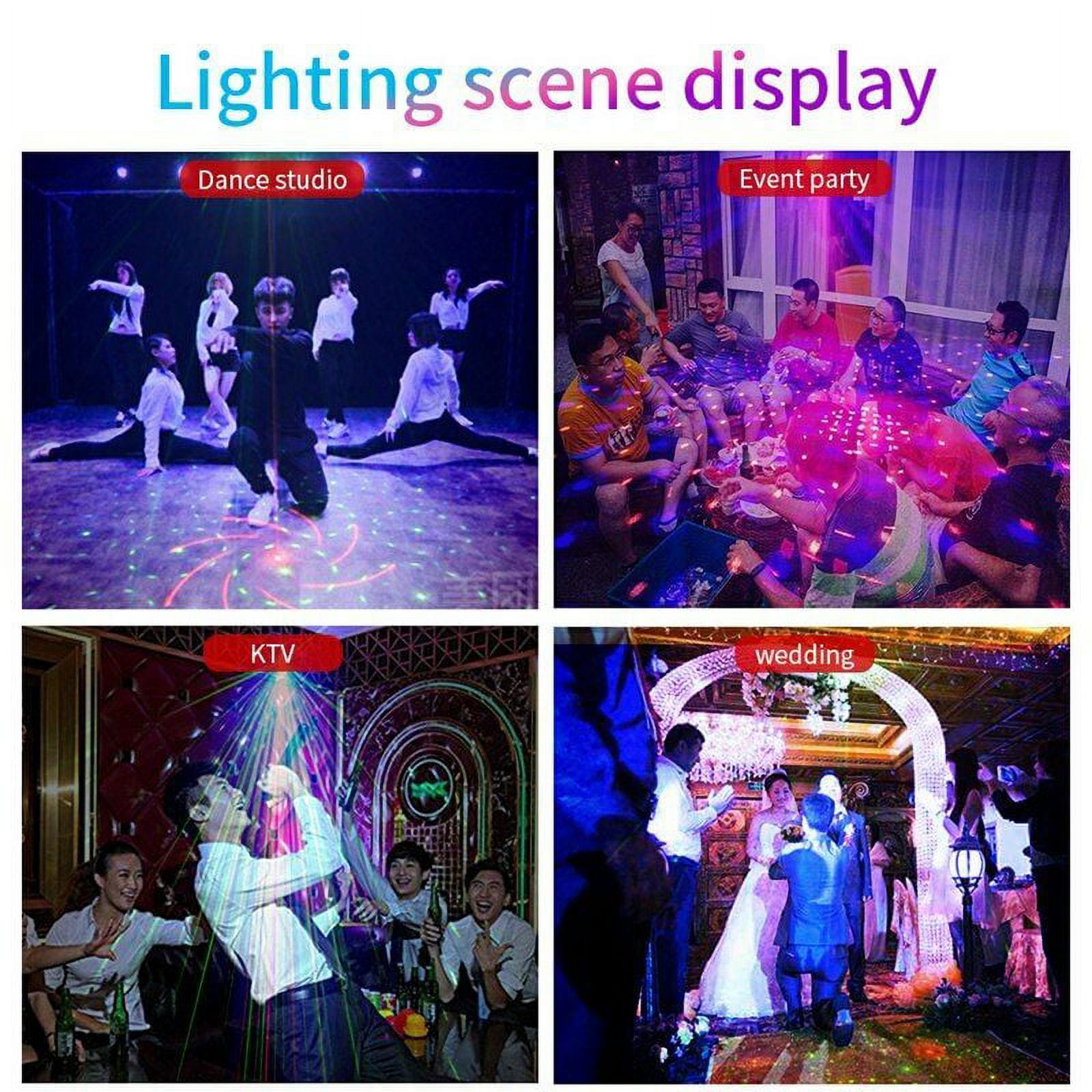 PENGXIANG Party Lights, RGB DJ Disco Stage Laser Light Sound Activated Led Projector for Christmas Halloween Decorations Gift Birthday Wedding Karaoke KTV Bar
