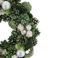 thumbnail image 3 of Northlight Pinecone, Thistle and Ornaments Small Artificial Christmas Wreath - 14" - Unlit, 3 of 6