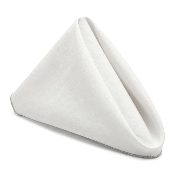 REGALWOVEN 12 Pack Cloth Napkins, Cotton Washable Table Dinner Napkins for Restaurant, Weddings, Events, and Parties White 18x18inch