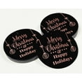thumbnail image 3 of Inkdotpot Pack Of 100 Merry Christmas & Happy Holiday Favor Paper Tags Craft Real Rose Gold Foil Hang Tags, 3 of 6