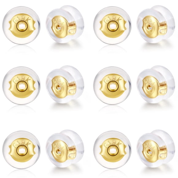 Pendientes Kerryjewl de plata chapada en oro de 18 quilates, 12 unidades