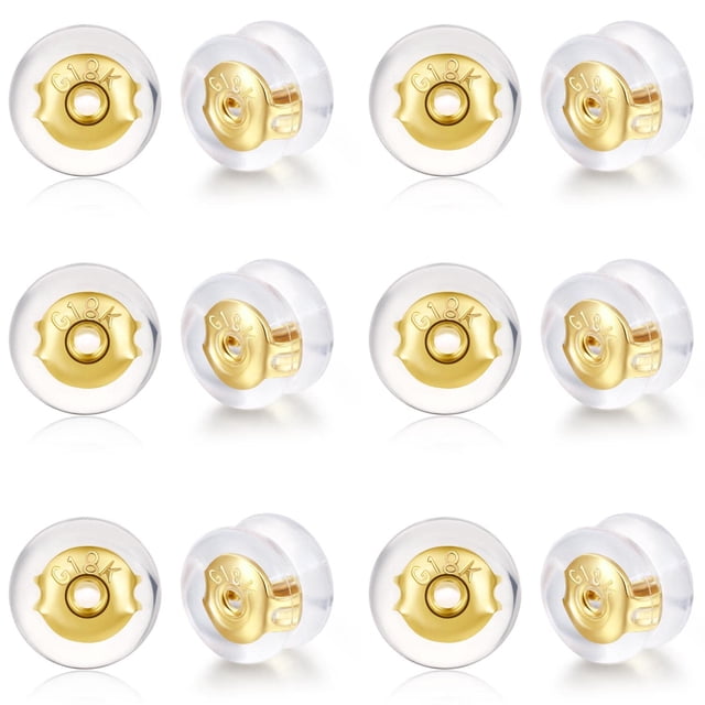 Pendientes Kerryjewl de plata chapada en oro de 18 quilates, 12 unidades