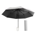 thumbnail image 2 of plegable de hojas, portátil, resistente al viento, con protección solar y hebilla de anillas para actividades al aire libre, viajes a la gris, 2 of 10