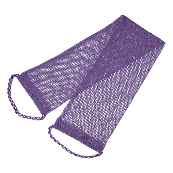 Unique Bargains Elasticity Body Scrub Towel Body Scrubber 29.92"x5.51" 1 Pc Purple