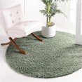 thumbnail image 1 of Unique Loom 3153412 2 x 2 ft. Davos Shag Round Rug, Sage, 1 of 1