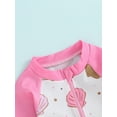 thumbnail image 6 of Bagilaanoe Toddler Baby Girl 2 Piece Swimsuit Print Long Sleeve Zipper Rashguard Swimwear + Swimming Shorts 6M 12M 18M 24M 3T 4T 5T Kids Bathing Suit, 6 of 8