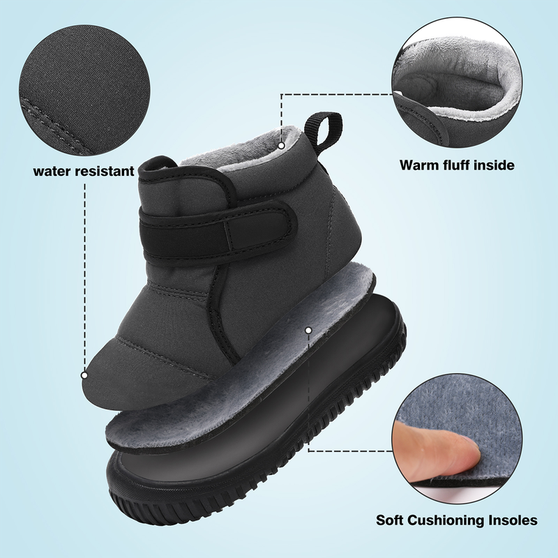 Stepedia Toddler Snow Boots with Faux Fur and Anti-Collision photo 3