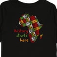 thumbnail image 4 of Inktastic Black History Month History Starts Here African Fabric Print Boys or Girls Long Sleeve Toddler T-Shirt, 4 of 5