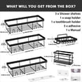 Adhesive Shower Caddy Organizer Shelves Rack - 5 Pack Corner Bathroom ...