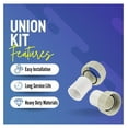 thumbnail image 2 of 350157 Superflo Union Replacement Kit Compatible with Superflo Superflo Variable Speed Pool Pumps and Spa Pumps - Made in USA - PVC Union for SuperFlo VS, 2 of 7