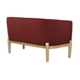 thumbnail image 2 of Lifestyle Solutions Falstead Mid-Century Modern Loveseat, Red Velvet Fabric, 2 of 6