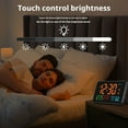 thumbnail image 4 of Naiovety Reloj de escritorio con alarma dual y función de control táctil conectado a una red inalámbrica para funcionamiento automático Electrodomésticos Espejo de lámpara naranja, 4 of 6